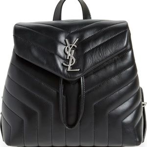 Saint Laurent LouLou Small Backpack in Matte Black